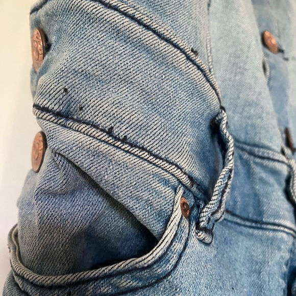 Jean Overall Shorts - Picture 3 of 7